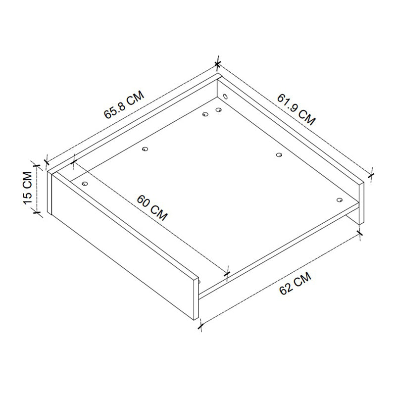 База за пералня-сушилня Sunta в бял цвят 65.8x61.9x15cm.