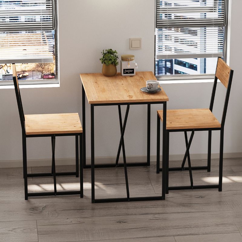 Майса меламин - метален кухненски комплект 3 части цвят pine oak 72,5x52,5x71,8см.