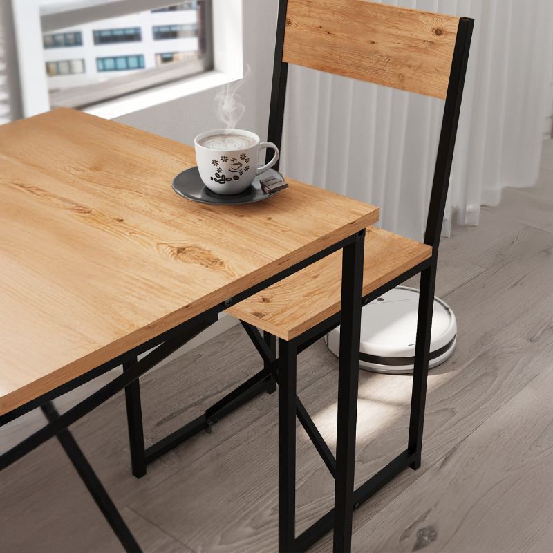 Майса меламин - метален кухненски комплект 3 части цвят pine oak 72,5x52,5x71,8см.