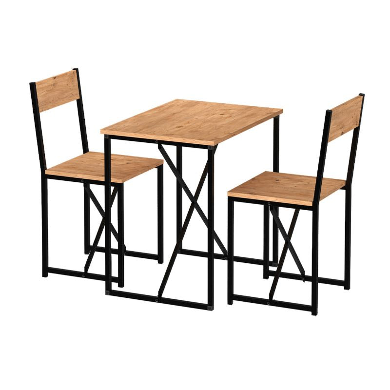 Майса меламин - метален кухненски комплект 3 части цвят pine oak 72,5x52,5x71,8см.