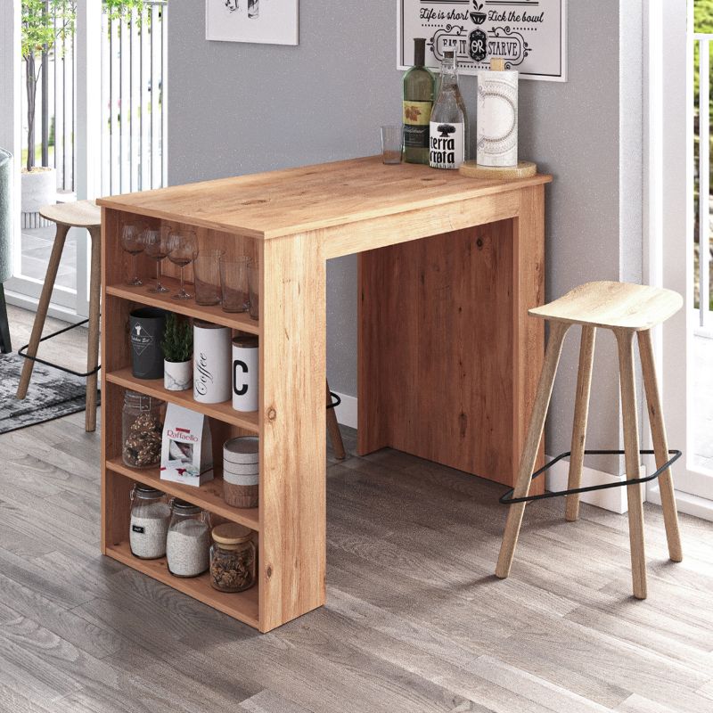 Тоска меламин бар маса цвят pine oak 112,2x64x91,8см.