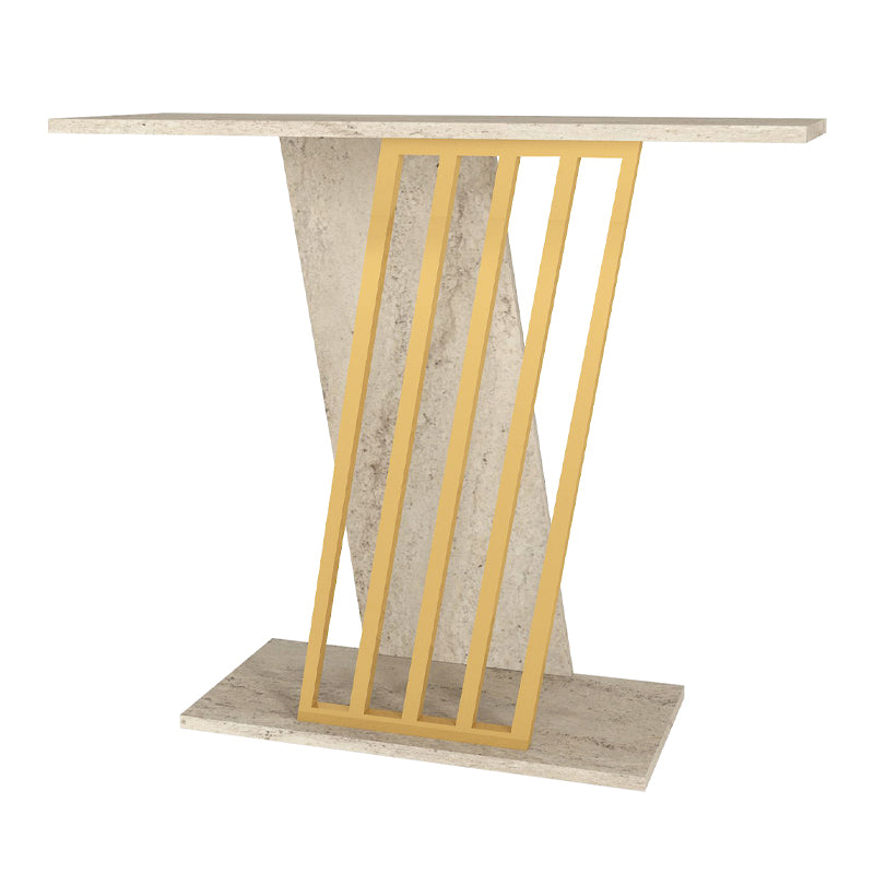 Gravity меламинова конзола в цвят травертин - злато 90x29,6x76,8cm.