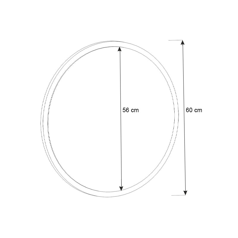 Glob Μegapap melamine mirror in white color 59x2x59cm.