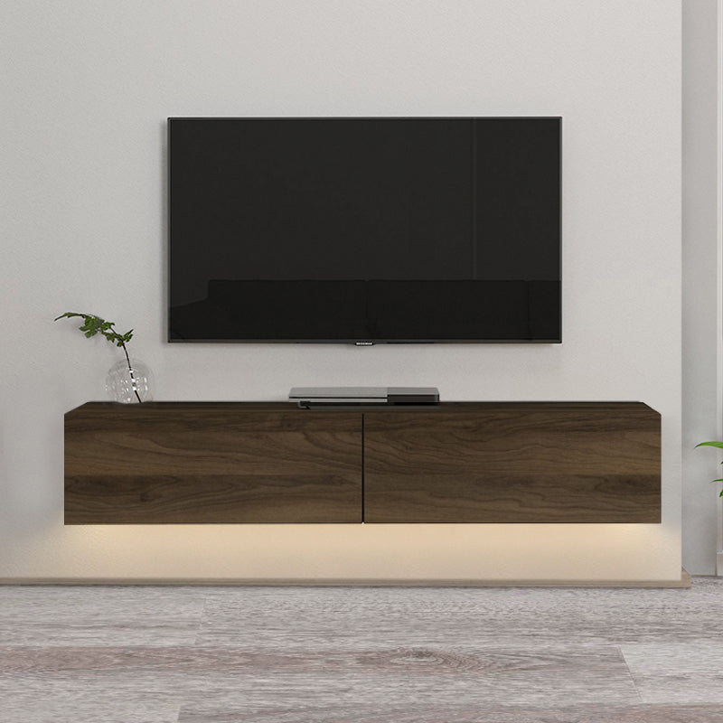 Стенно ТВ шкафче Aristo меламин с LED осветление в цвят орех 135x31.6x25cm.