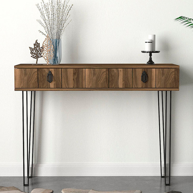 Helsinki конзола от меламин в цвят орех 120x35,5x90cm