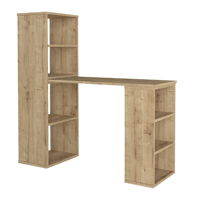 Последно полиморфно работно бюро от меламин в цвят sapphire oak 119x44.7x123cm.