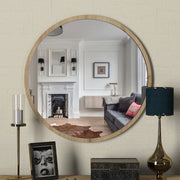 Glob Μegapap melamine mirror in sapphire oak color 59x2x59cm.