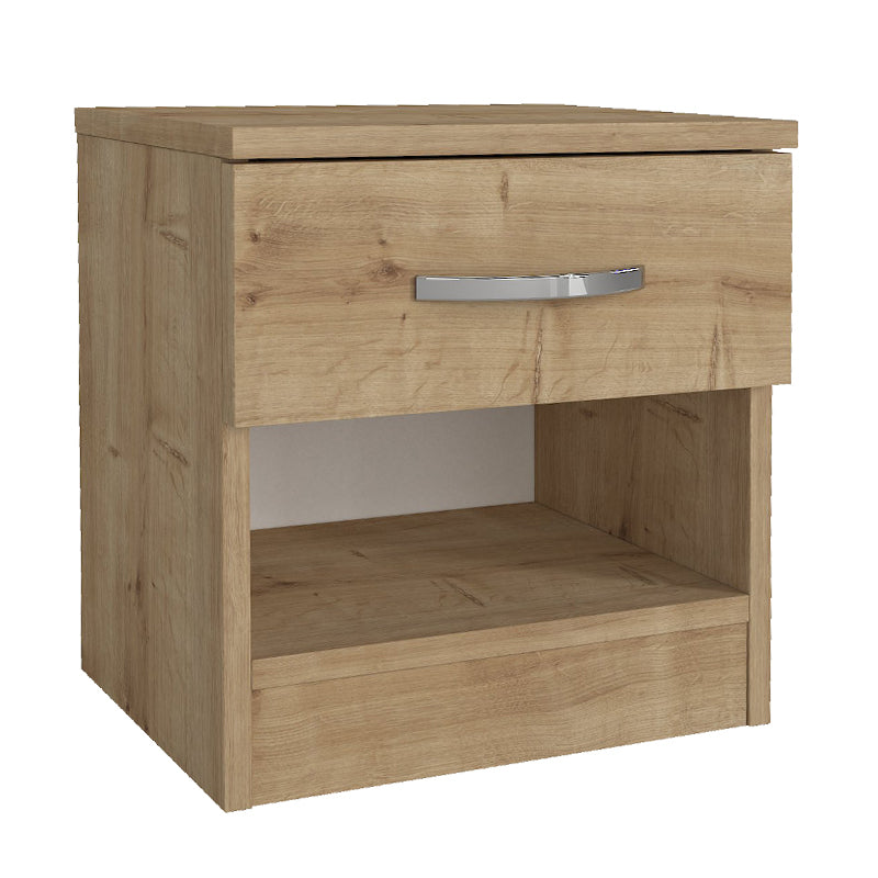 Lube нощно шкафче от меламин в цвят сапфирен дъб 40x28,2x40cm.