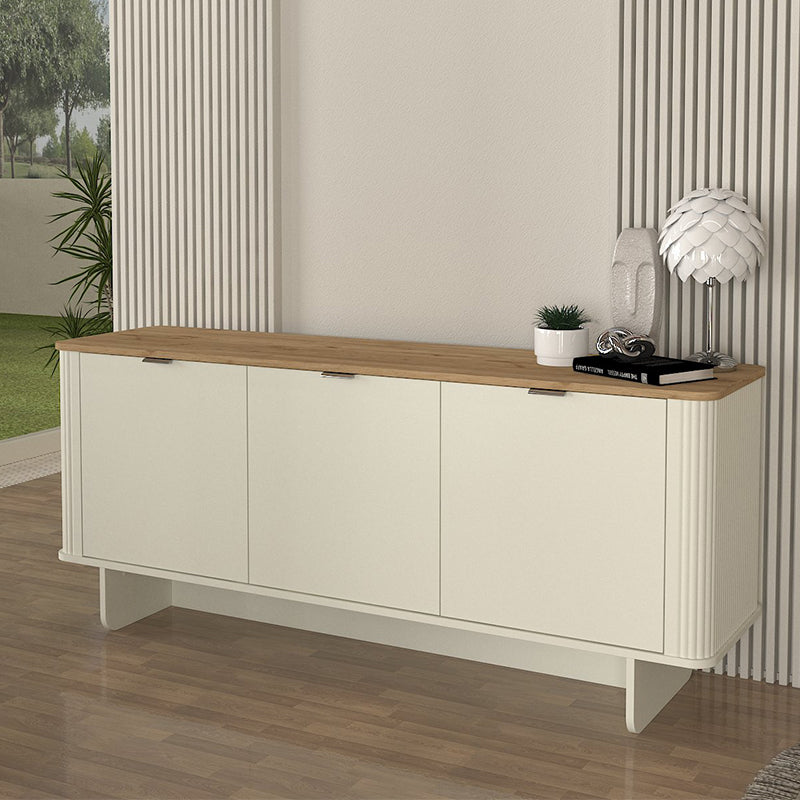 Bohema меламинова конзола в слонова кост - цвят sepet oak 180x47x76.6cm.
