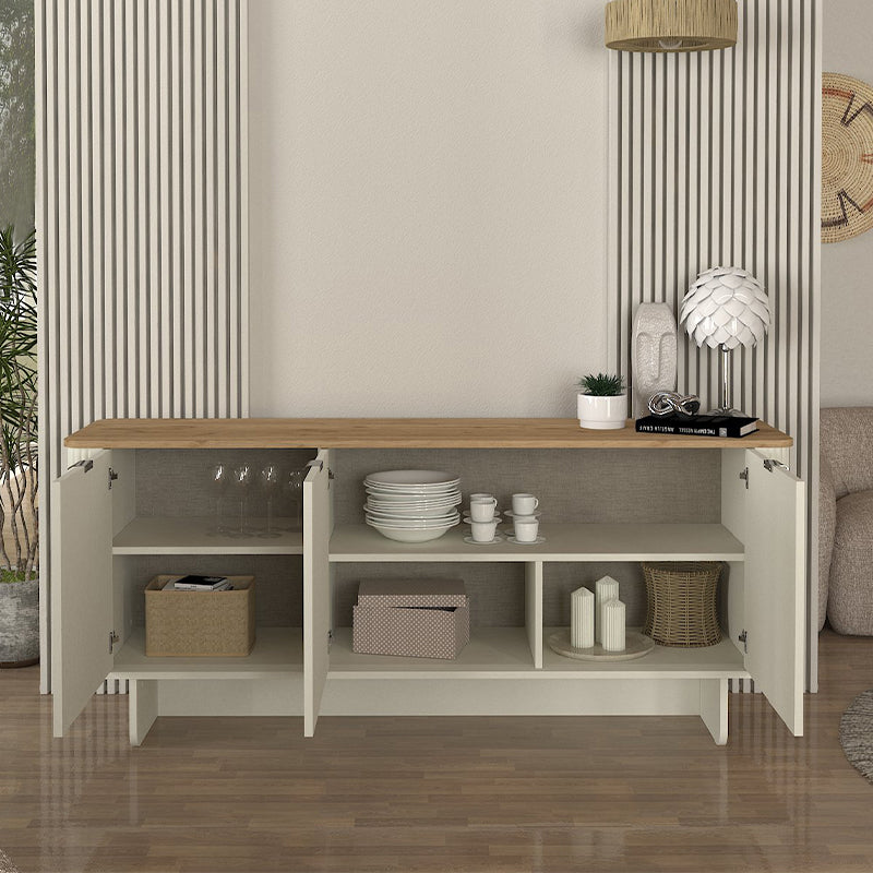 Bohema меламинова конзола в слонова кост - цвят sepet oak 180x47x76.6cm.