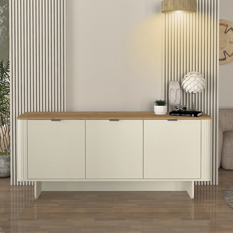 Bohema меламинова конзола в слонова кост - цвят sepet oak 180x47x76.6cm.