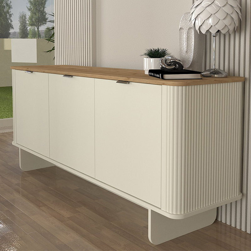 Bohema меламинова конзола в слонова кост - цвят sepet oak 180x47x76.6cm.