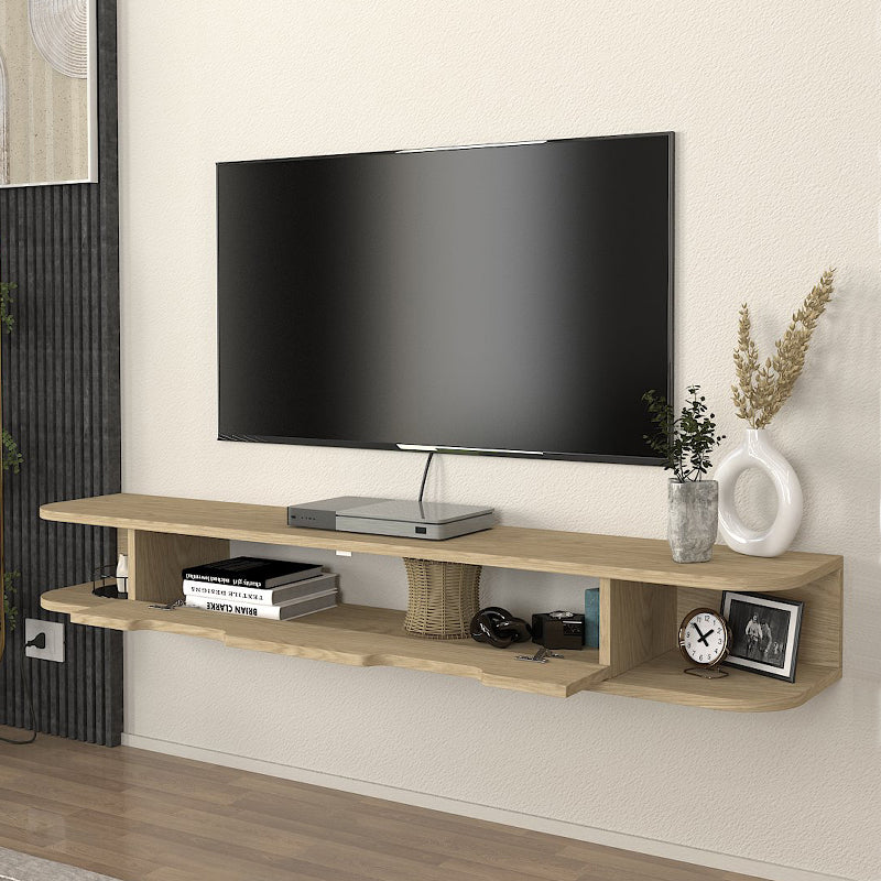 Noland меламинова стена за телевизор с LED осветление в цвят рота дъб 150x35x19.2cm.