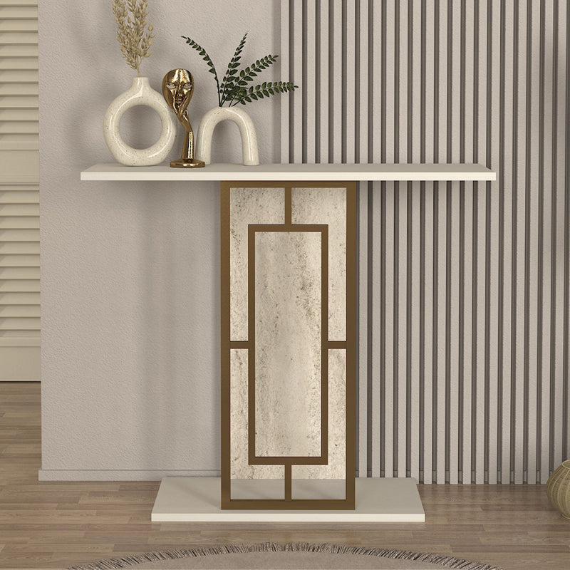 Alderas меламинов дресуар в цвят пясъчник - травертин - златист 90x29.6x76.8cm.