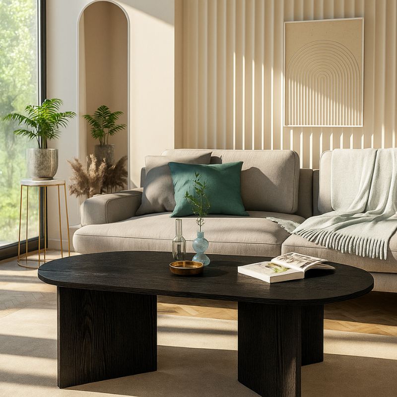 Cortado меламинова холна маса в цвят sencron black 120x60x39.6cm.