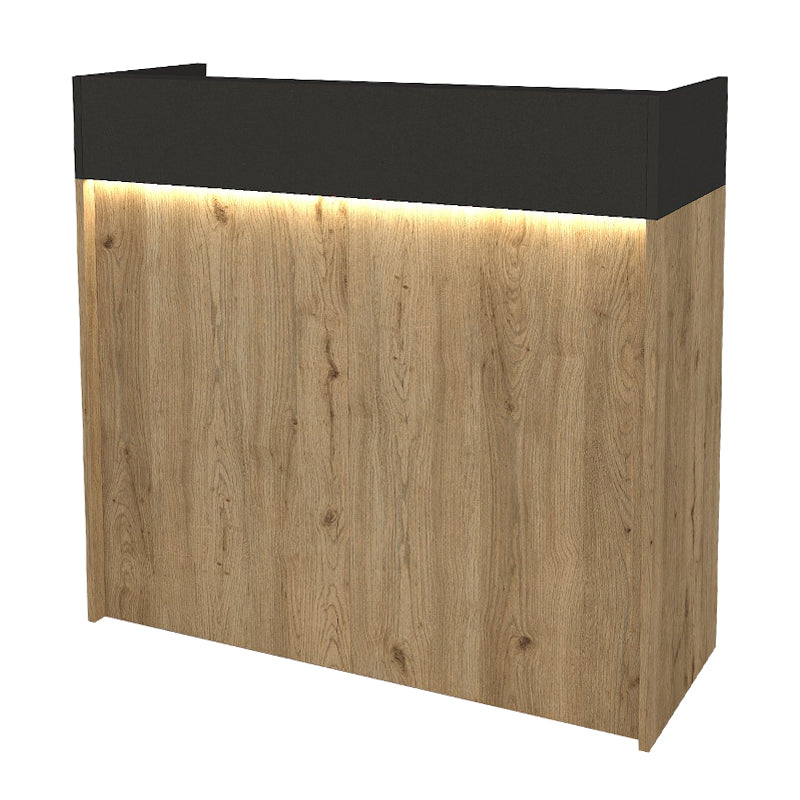 Wilko рецепция от меламин с LED в цвят сепет дъб - антрацит 113.6x42x110cm