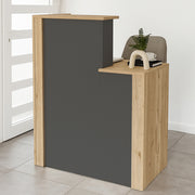 Enter Рецепция от меламин в цвят сепет дъб - антрацит 86.9x40x110.3cm