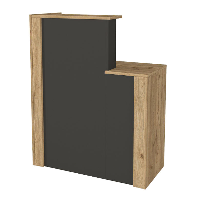 Enter Рецепция от меламин в цвят сепет дъб - антрацит 86.9x40x110.3cm