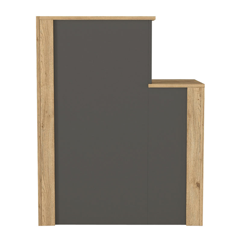 Enter Рецепция от меламин в цвят сепет дъб - антрацит 86.9x40x110.3cm