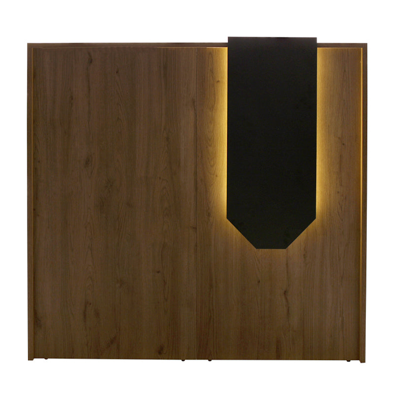 Navita Рецепция от меламин с LED в цвят сепет дъб - антрацит 113.6x42x111.8cm