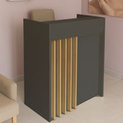 Karibu Рецепция от меламин с LED в антрацит - цвят сепет дъб 90x40x100cm