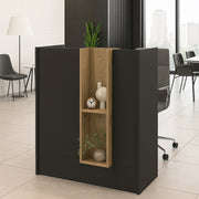 Bonveno меламинова рецепция - антракит - цвят дъб Sepet 90x43.2x110cm