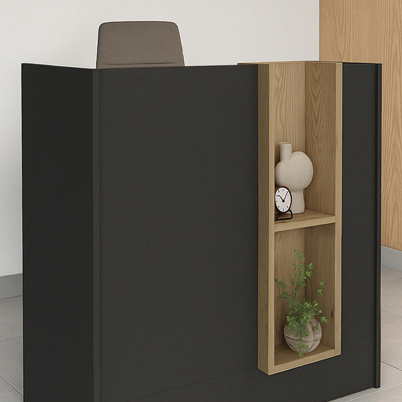 Bonveno меламинова рецепция - антракит - цвят дъб Sepet 90x43.2x110cm