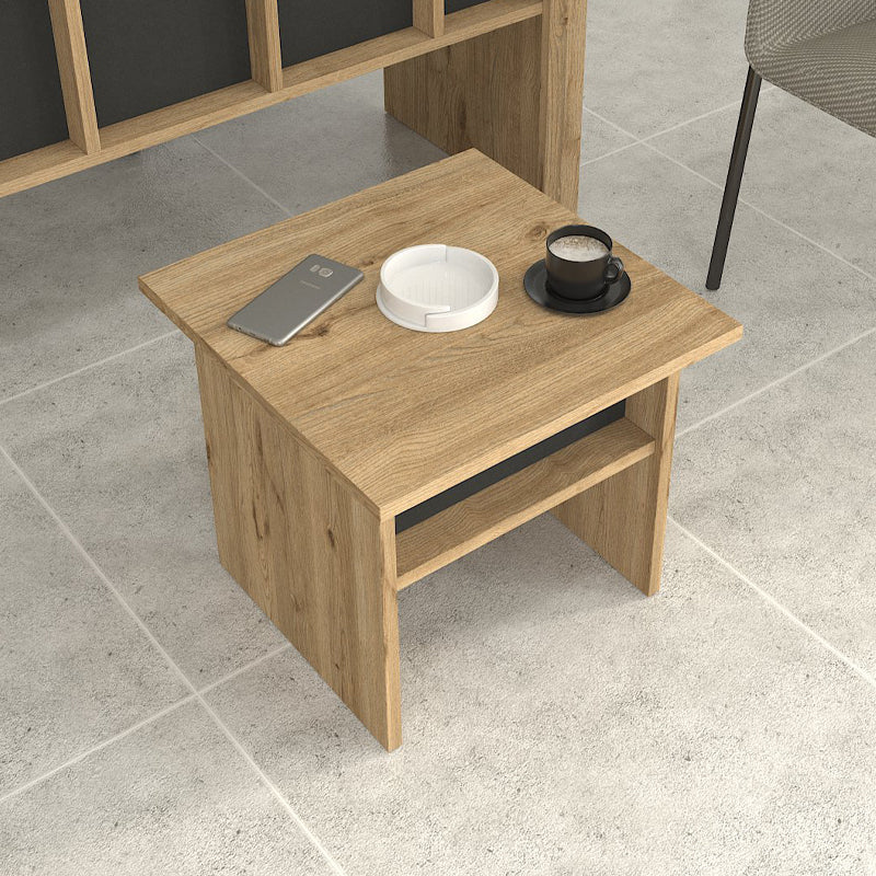 Nika офис маса melamine coffee в цвят сепет дъб - антрацит 45x45x40cm