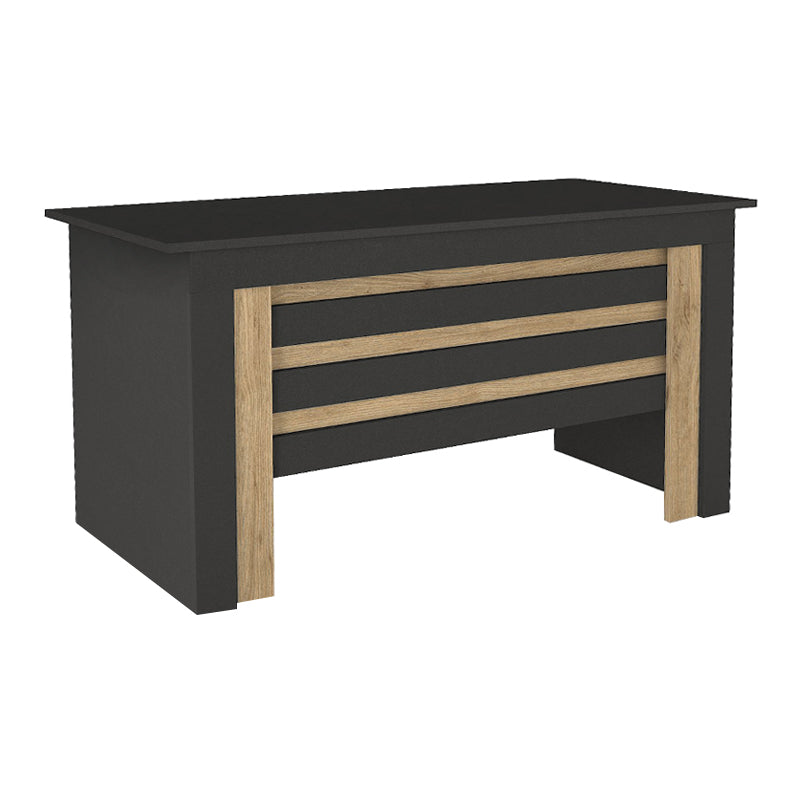 Epito офис бюро от меламин в антрацит - цвят сив дъб 140x59.6x76.8cm