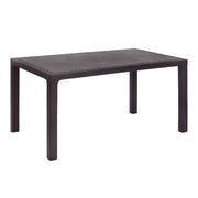 Kalan градинска маса от полипропилен в кафяв цвят 150x90x75cm