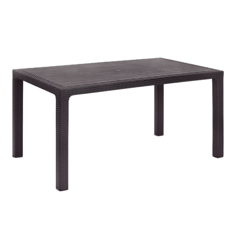Kalan градинска маса от полипропилен в кафяв цвят 150x90x75cm