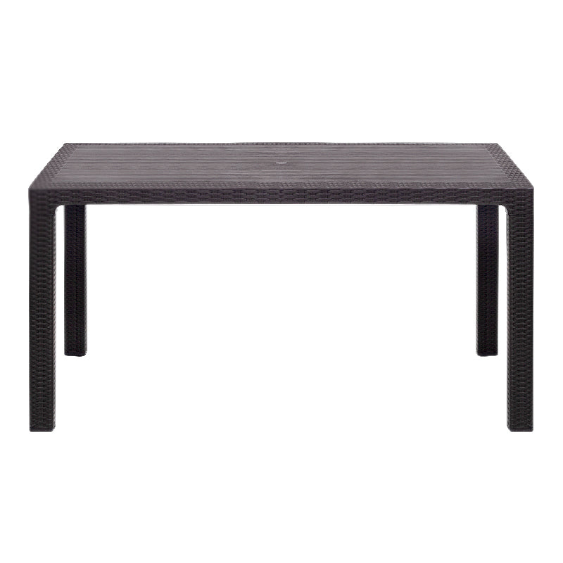 Kalan градинска маса от полипропилен в кафяв цвят 150x90x75cm