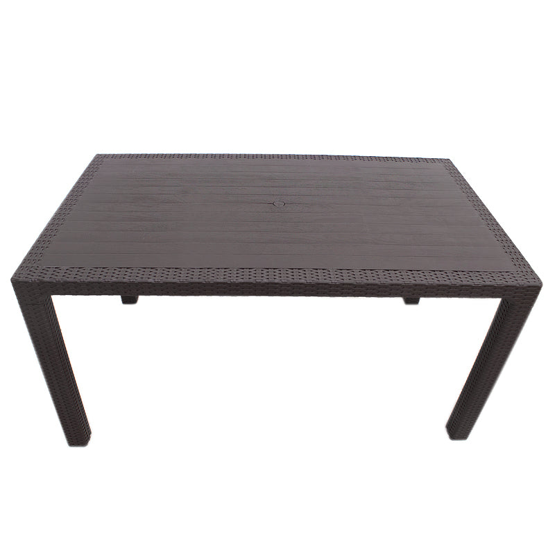 Kalan градинска маса от полипропилен в кафяв цвят 150x90x75cm