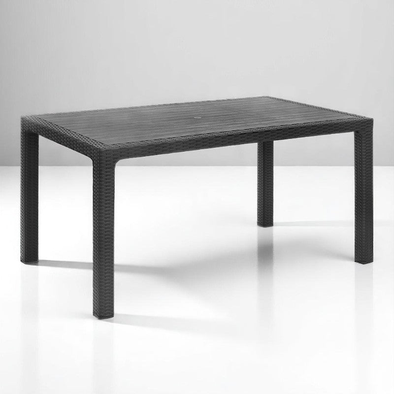 Kalan маса от полипропилен в цвят антрацит 150x90x75cm