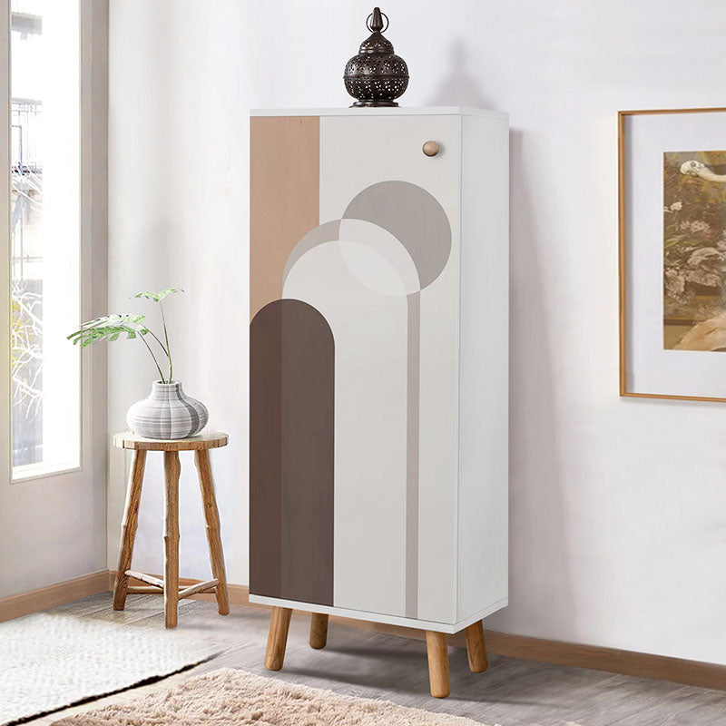 Кухненски/банен шкаф - шкаф за обувки Assiri меламин бял 50x38x135см.
