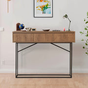 Конзола Amedeo от меламин и метал в цвят орех 120x36x90cm.
