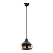 Precious E27 metallic ceiling lamp in black - bronze color Φ17x112cm.