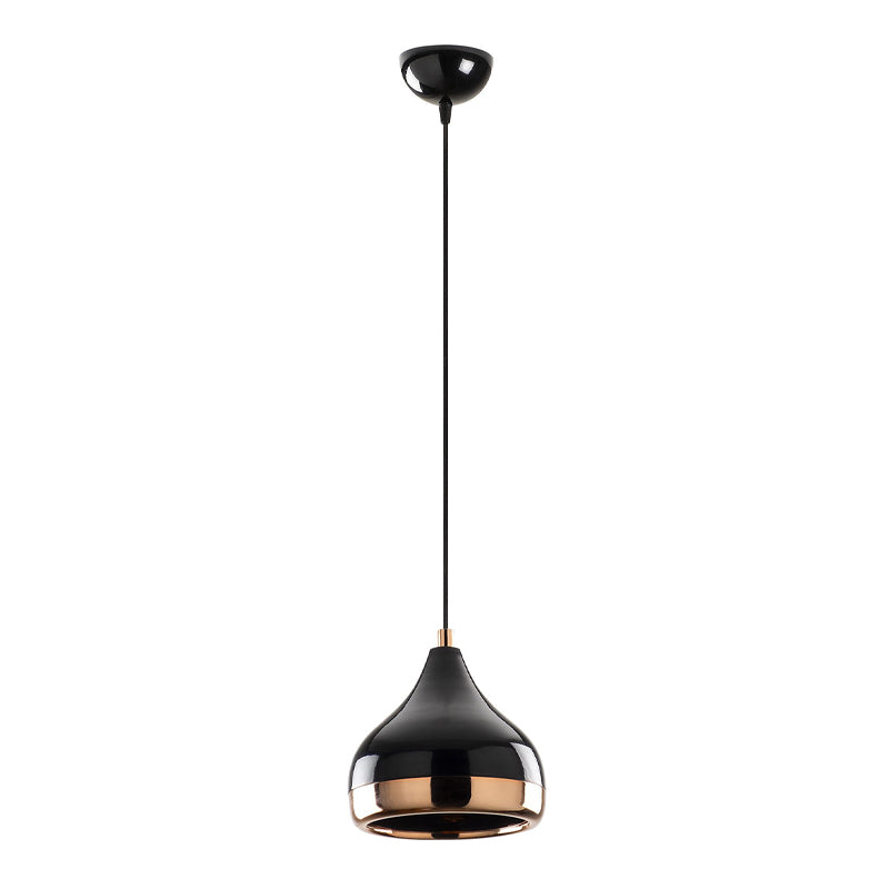 Precious E27 metallic ceiling lamp in black - bronze color Φ17x112cm.
