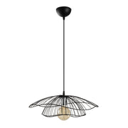Yildo E27 metallic ceiling lamp in black color Φ50x111cm.