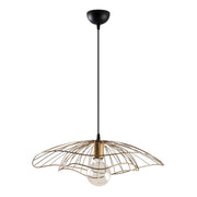 Yildo E27 metallic ceiling lamp in vintage gold color Φ50x111cm.