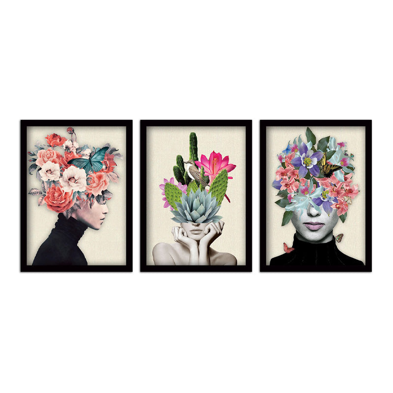 Картина "Flower Girls" комплект от три части в рамка 35x45x2cm.