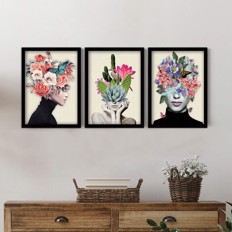 Картина "Flower Girls" комплект от три части в рамка 35x45x2cm.