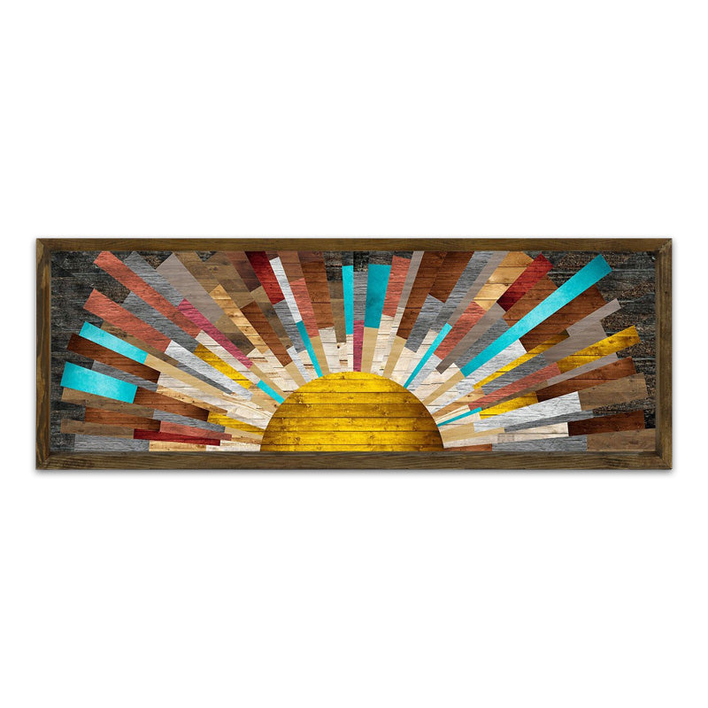 Digital картина "The Sun" с дървена рамка 120x40x3.5cm
