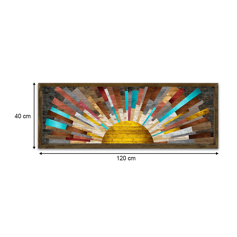Digital картина "The Sun" с дървена рамка 120x40x3.5cm