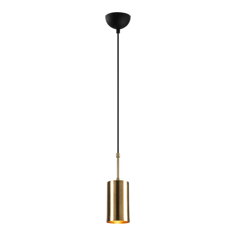 Kem E27 metallic ceiling lamp in gold color Φ9x124cm.