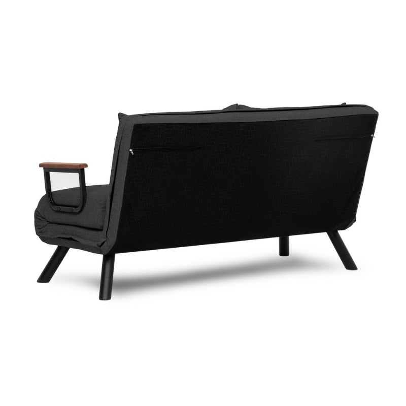 Диван легло Sando двуместен плат в тъмно сив цвят 133x78x78cm.