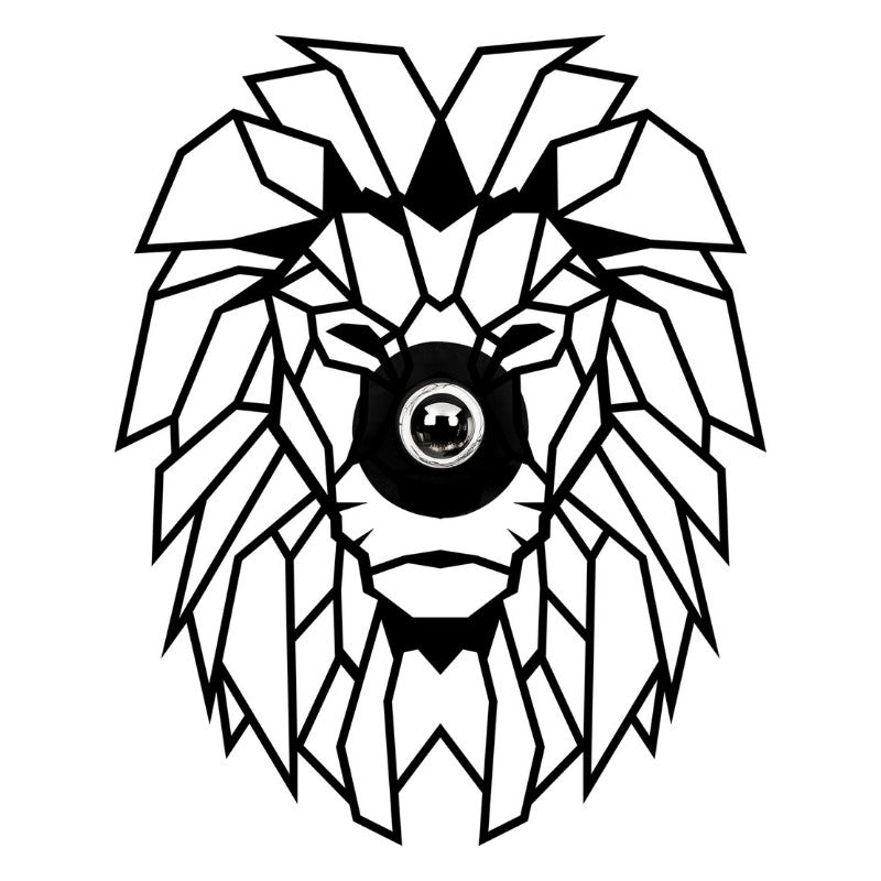 Стенно осветително тяло Lion E27 в черен цвят 39x12x49cm.