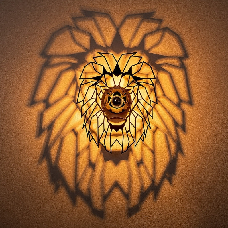 Стенно осветително тяло Lion E27 в черен цвят 39x12x49cm.