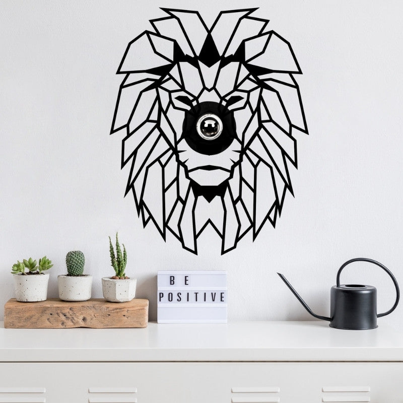 Стенно осветително тяло Lion E27 в черен цвят 39x12x49cm.