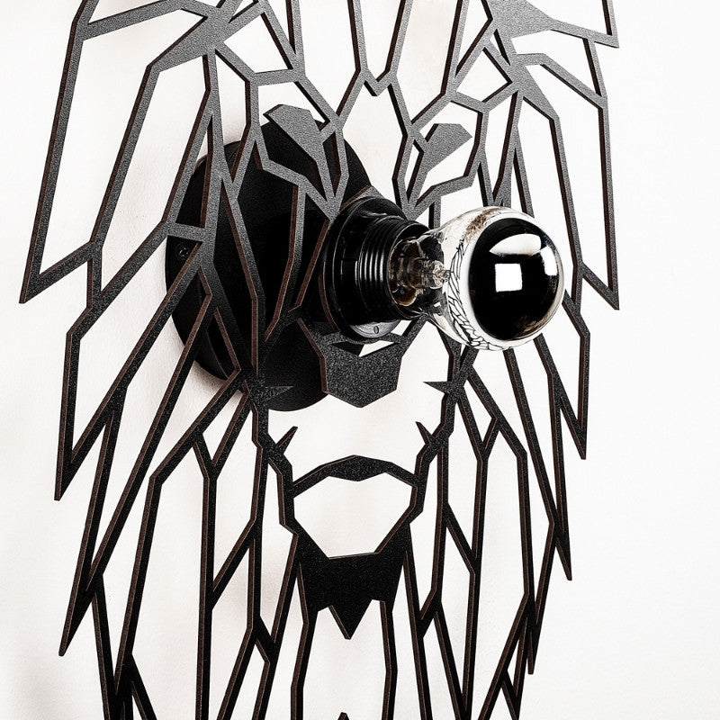 Стенно осветително тяло Lion E27 в черен цвят 39x12x49cm.
